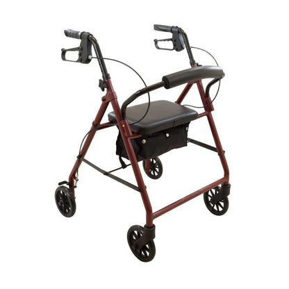 ProBasics Steel Rollator 6″ Wheels Burgundy & Blue By Compass