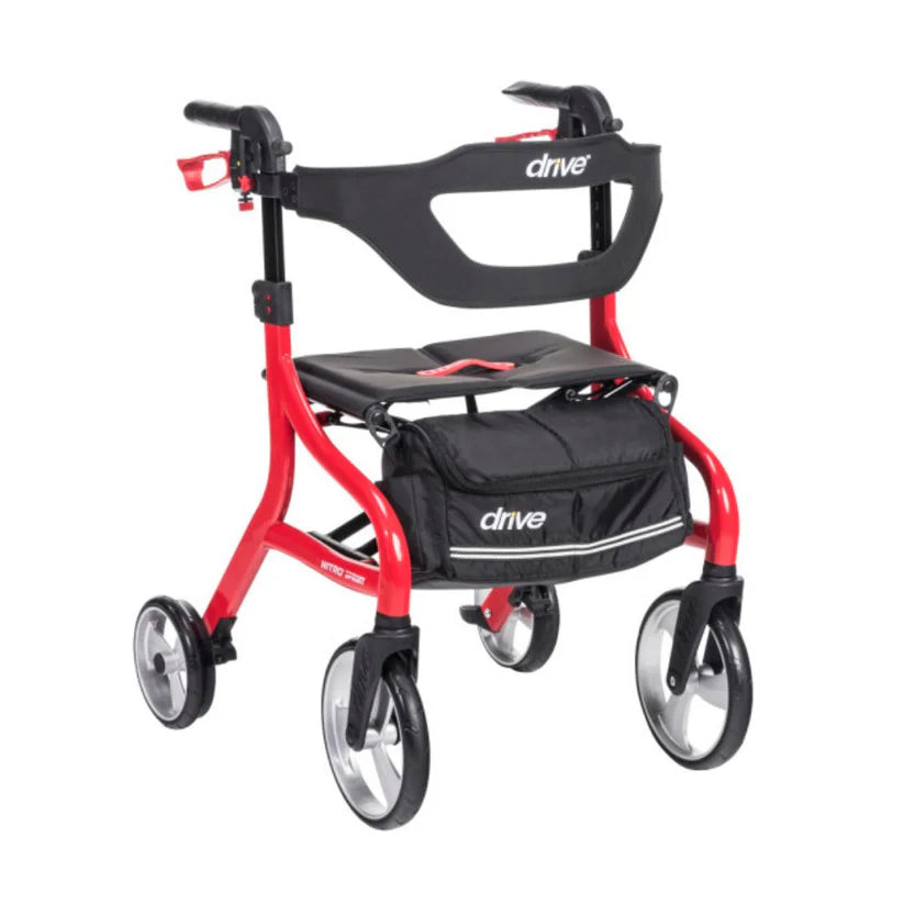 Nitro Sprint Foldable Rollator Walker With Seat (102662BL) By Drive