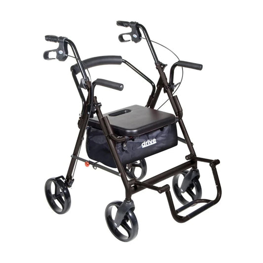 Duet Rollator Transport Chair 8" Casters (795BK-B-BU) By Drive