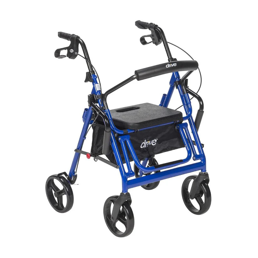 Duet Rollator Transport Chair 8" Casters (795BK-B-BU) By Drive