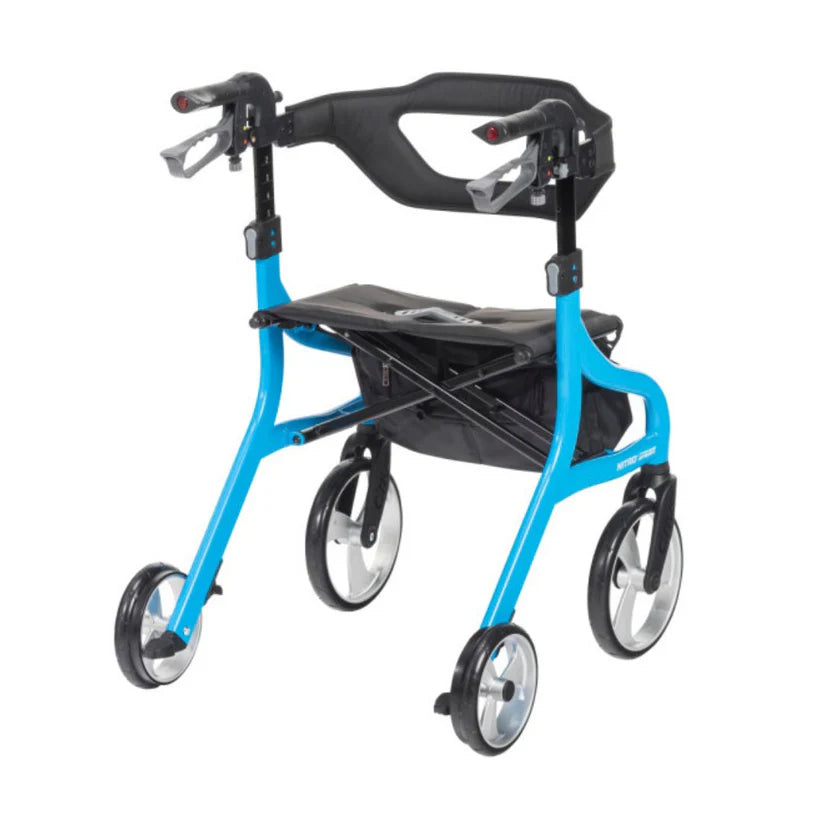 Nitro Sprint Foldable Rollator Walker With Seat (102662BL) By Drive