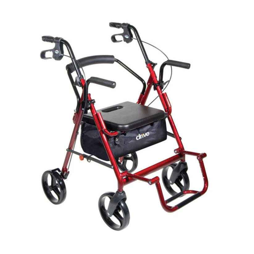 Duet Rollator Transport Chair 8" Casters (795BK-B-BU) By Drive