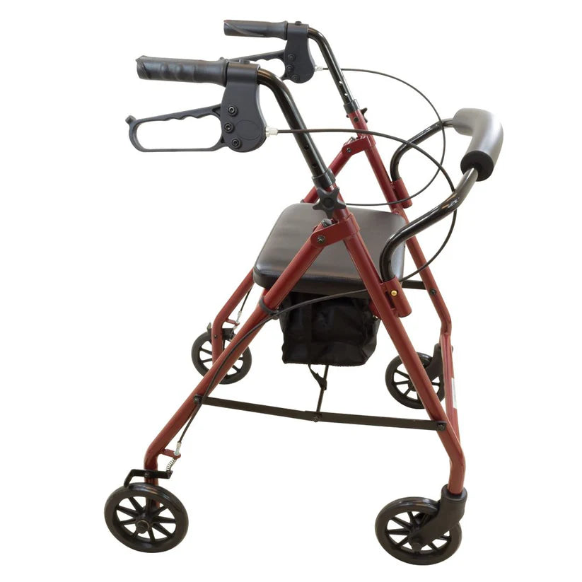 ProBasics Steel Rollator 6″ Wheels Burgundy & Blue By Compass