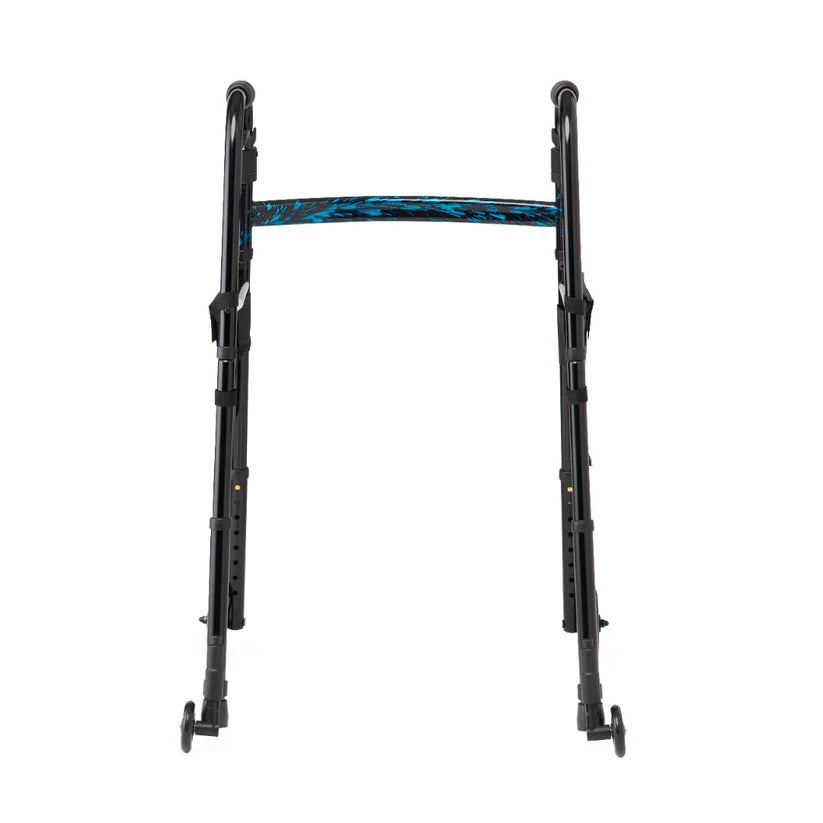 Medline Folding Trigger Walker with 5" Wheels (MDS86410TRIG) By Medline