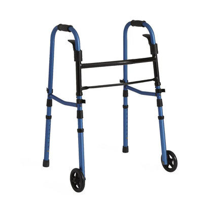 Medline Adult Folding Paddle Walker With 5" Wheel (MDS86410KDBW) By Medline