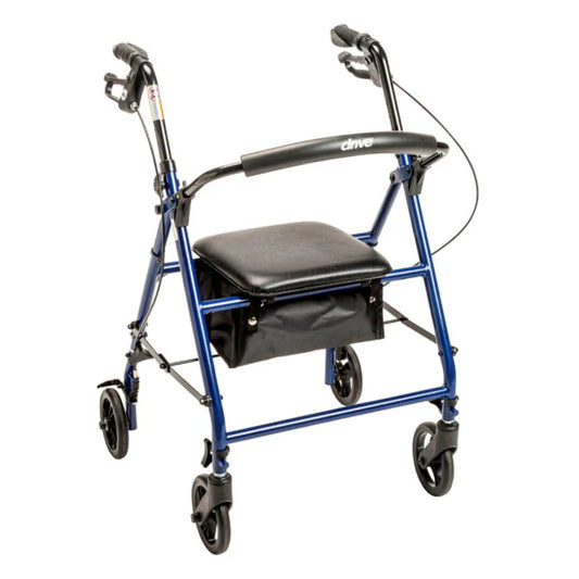 Drive Steel Rollator with 6" Wheels Knockdown R800KD-BL