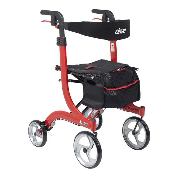 Drive Nitro Tall Euro Style Rollator-Walker RTL10266-T Red